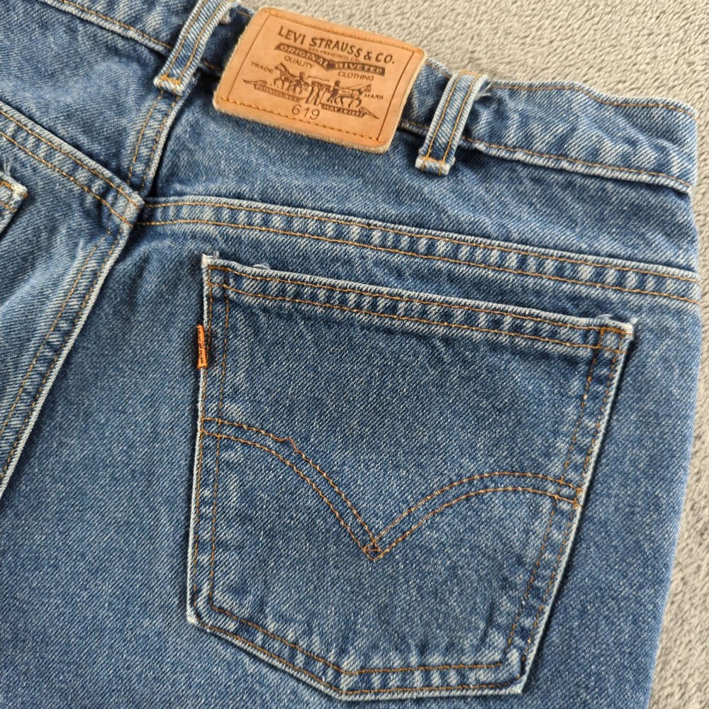 Vintage 90s Levis Orange Tab Jeans 34 (Fits 32x31) Blue Faded Straight Canada
